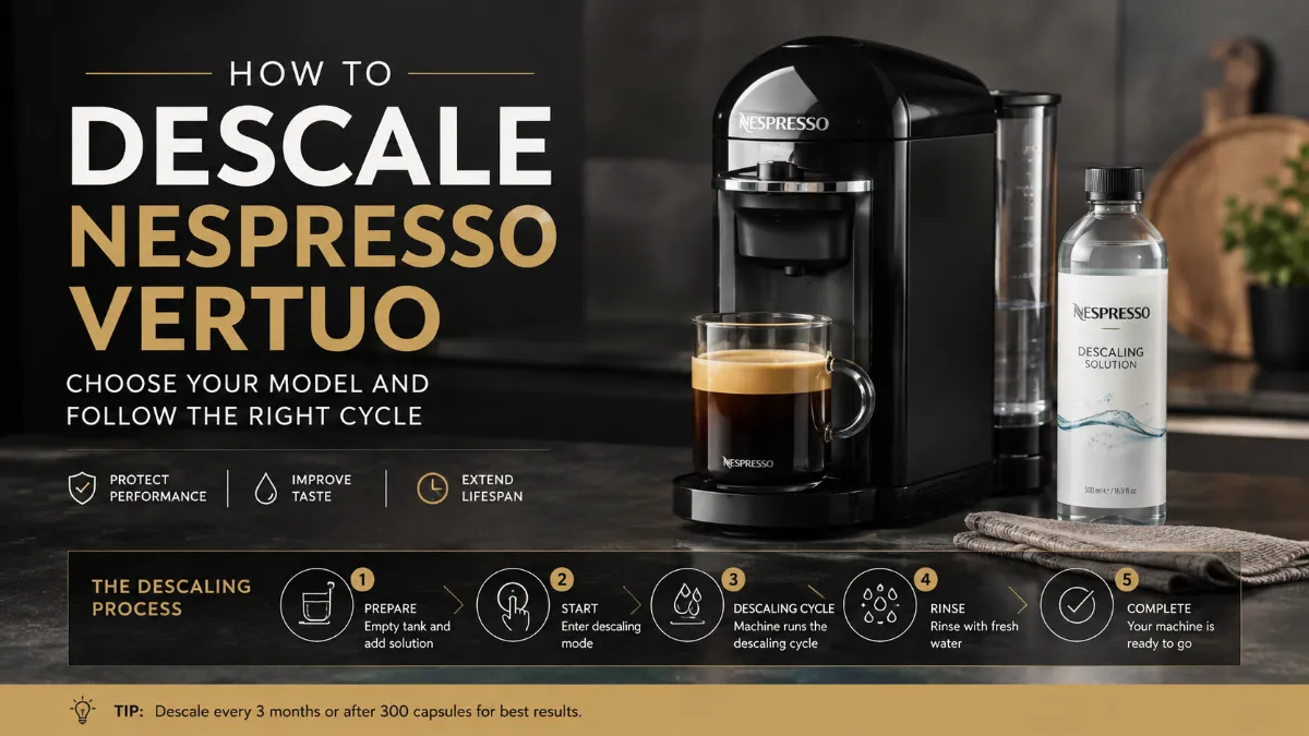 How to descale Nespresso Vertuo: Choose Your Model and Follow the Right Cycle