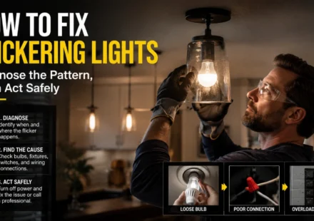 How to Fix Flickering Lights: Diagnose the Pattern, Then Act Safely