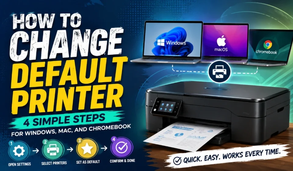 How to Change Default Printer : 4 Simple Steps for Windows, Mac, and Chromebook