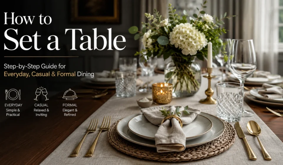 How to Set a Table: Step-by-Step Guide for Everyday, Casual & Formal Dining