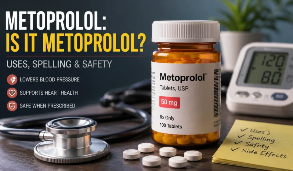 Metropolol: Is It Metoprolol? Uses, Spelling & Safety