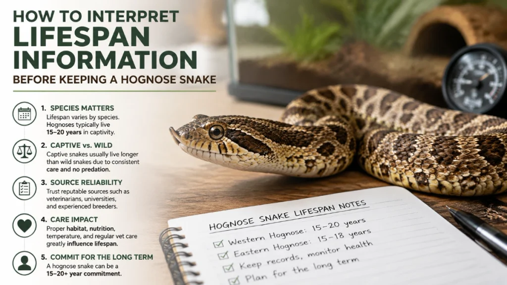 How to Interpret Lifespan Information Before Keeping a Hognose Snake